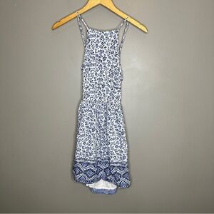 Hollister boho floral print  open back mini dress